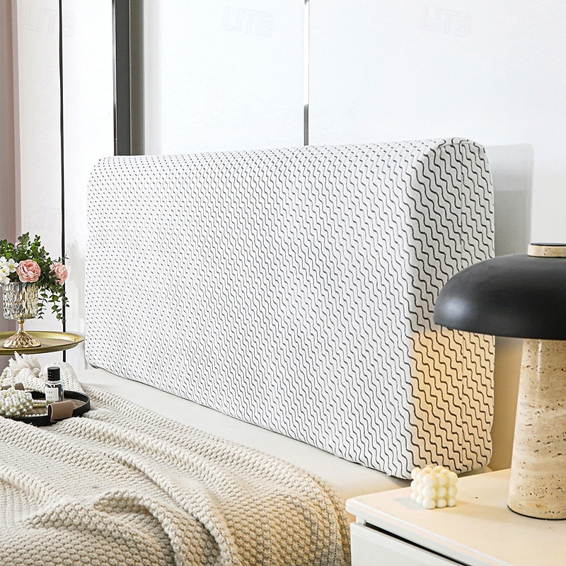 1 stk hodegjerdetrekk elastisk jacquard nattbordstrekk for seng på soverommet enkelt å rengjøre hodegjerdetrekk 2025 - $25.99 –P3