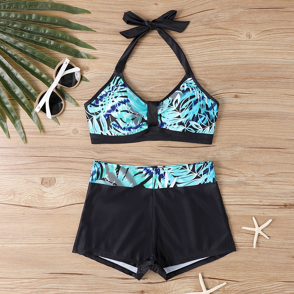 Damen Badeanzug Bikini Zweiteilig Monokini Freche Unterhose Bademode Gestrickt Urlaub Tropisch Farbblock Gestreift Stürzen Ärmellos Badeanzüge 2025 - $22.99 –P11