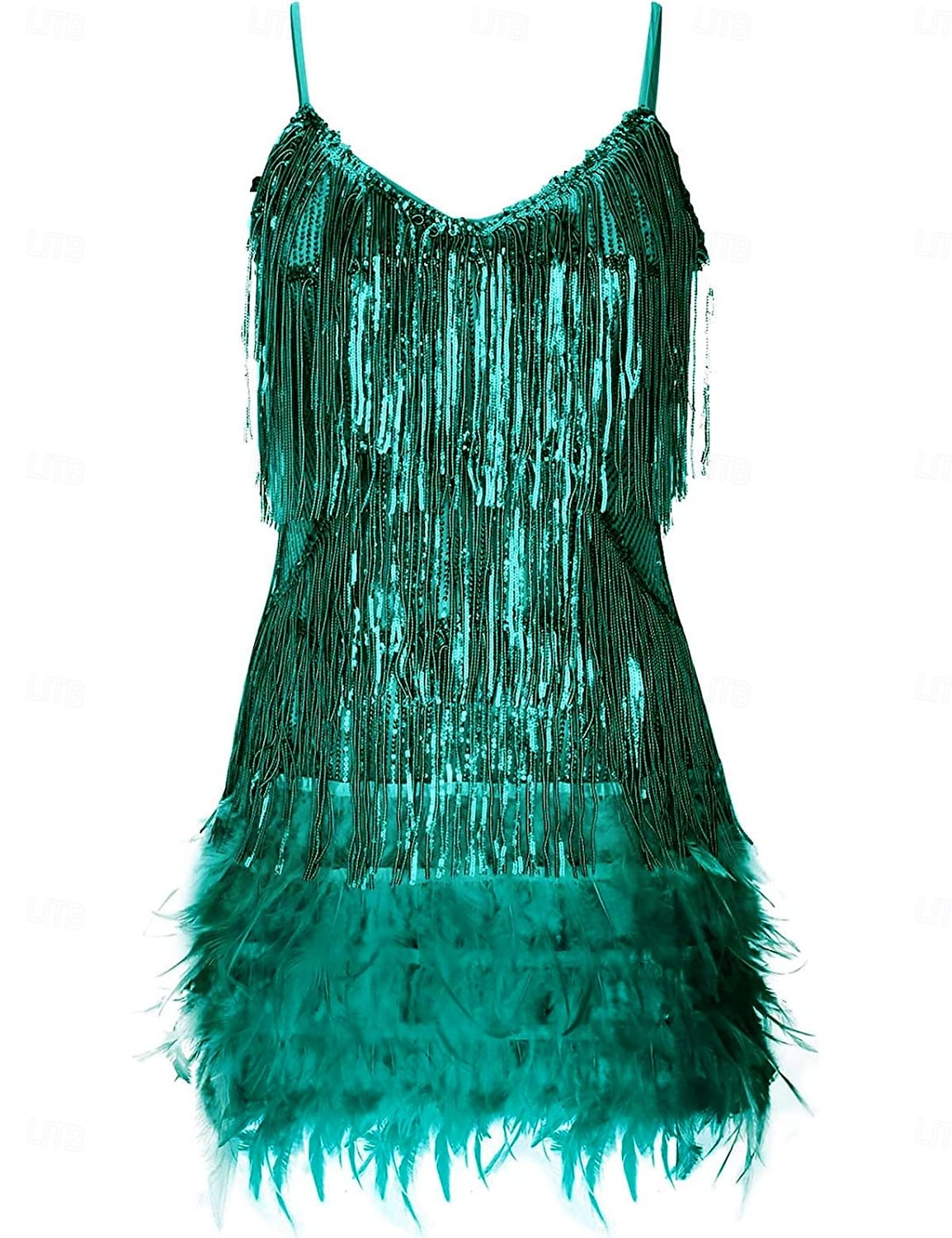 Glada 20-talet 1920-talet Flapper-klänning Klänningar Den store Gatsby Tofs Fjäder Tofs Fjädrar Maskeradkläder Dam Maskerad Bröllop Bröllopsgäst Fest / afton Vuxen Klänning Hemkomstklänningar 2025 - $49.99 –P1