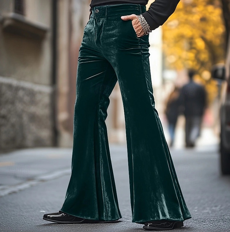 Retro Vintage 1970er Hose Schlaghosen Hippie Disco Kostüm Herren Halloween Karneval Party Alltagskleidung Pride Parade Erwachsene Hose Ganzjahres 2025 - $24.99 –P3