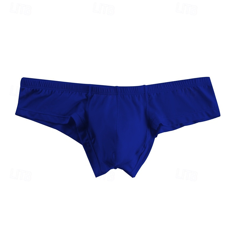 Men's 1 PCS Basic Panties Brief Underwear Patchwork Polyester Breathable Soft Comfortable Plain Mid Rise Black White 2025 - $8.99 –P13