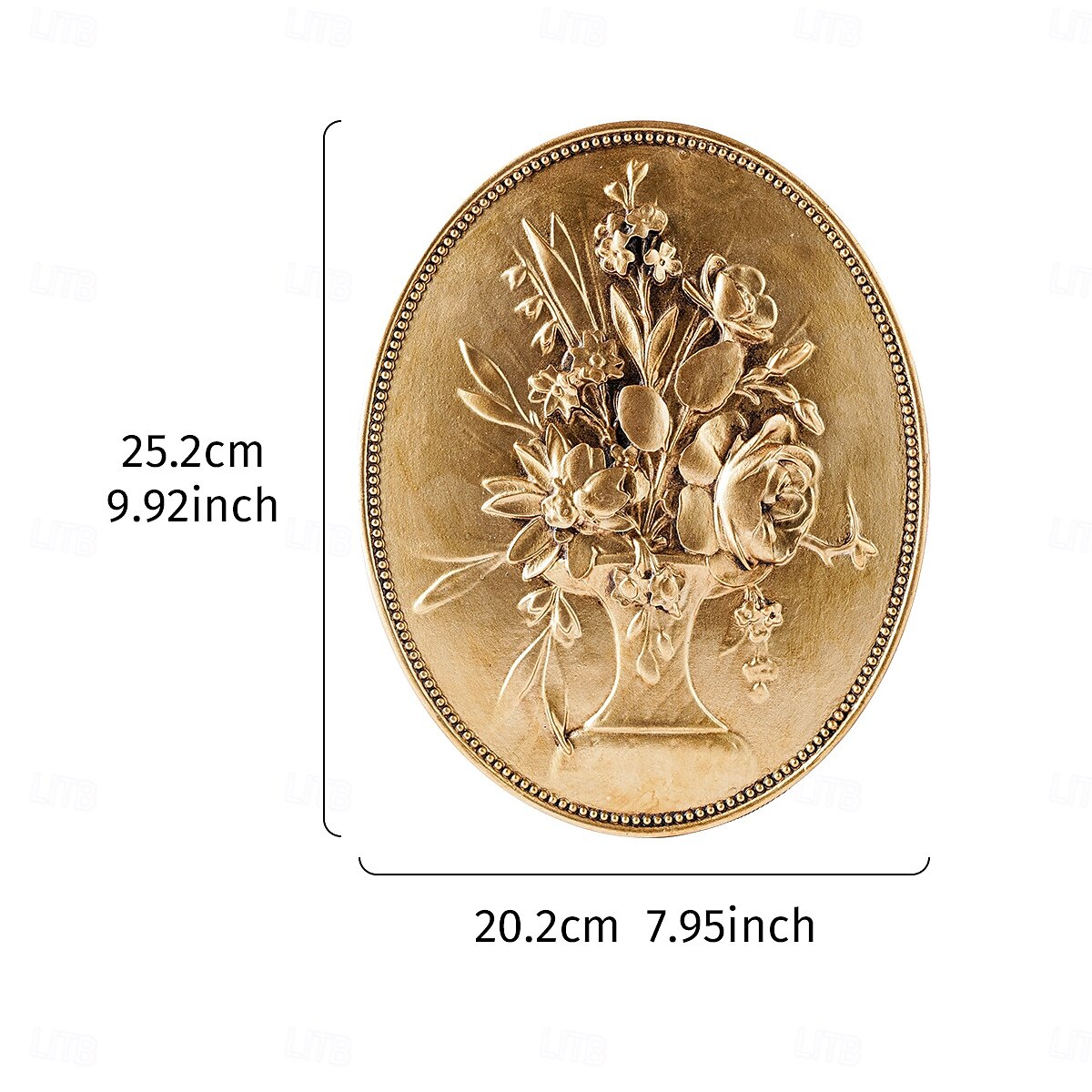 decoração de parede esculpida em baixo-relevo oval dourado vintage, decoração de parede de resina pintada à mão para casa, estilo retrô europeu, ideal para decoração de casa, hotel e adereços de de 2025 por $25.99 –P3