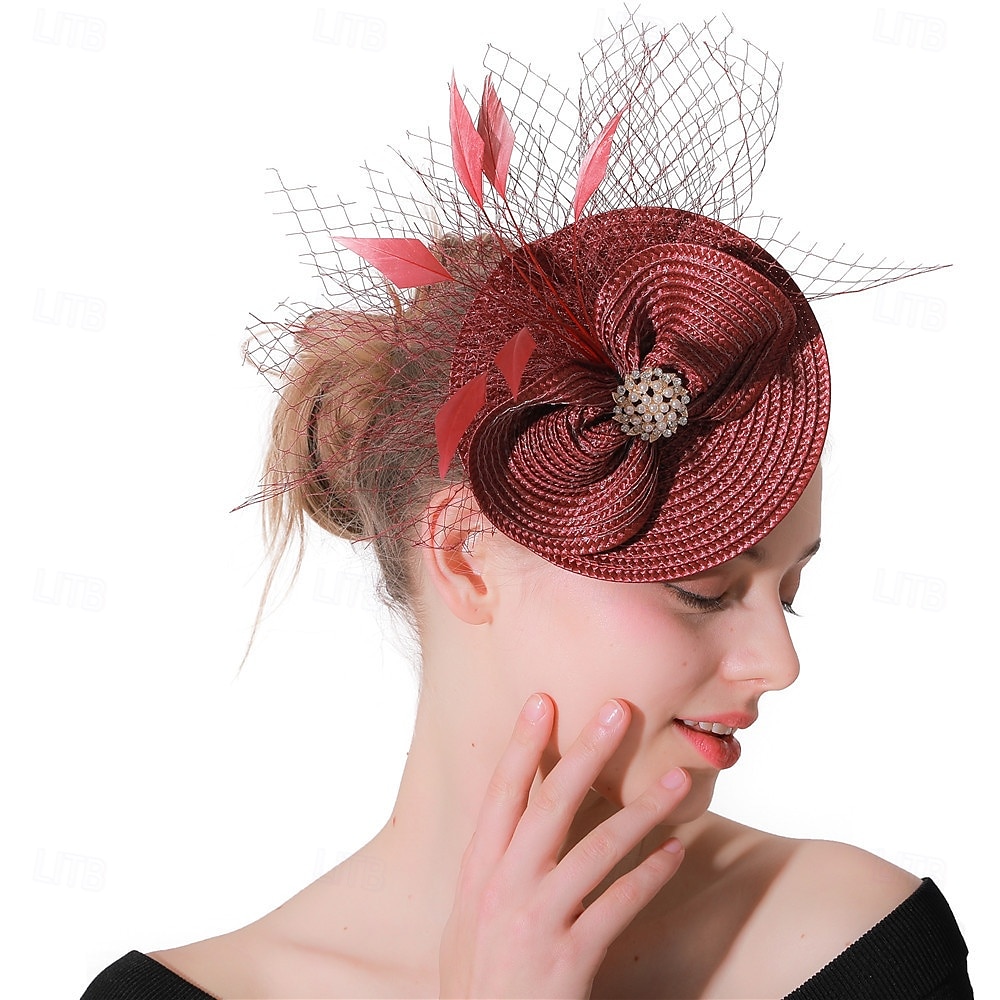 Helm Veren Bruiloft Avond Feest Elegant Bruiloft Met Veer Helm Hoofddeksels 2025 - $30.99 –P7