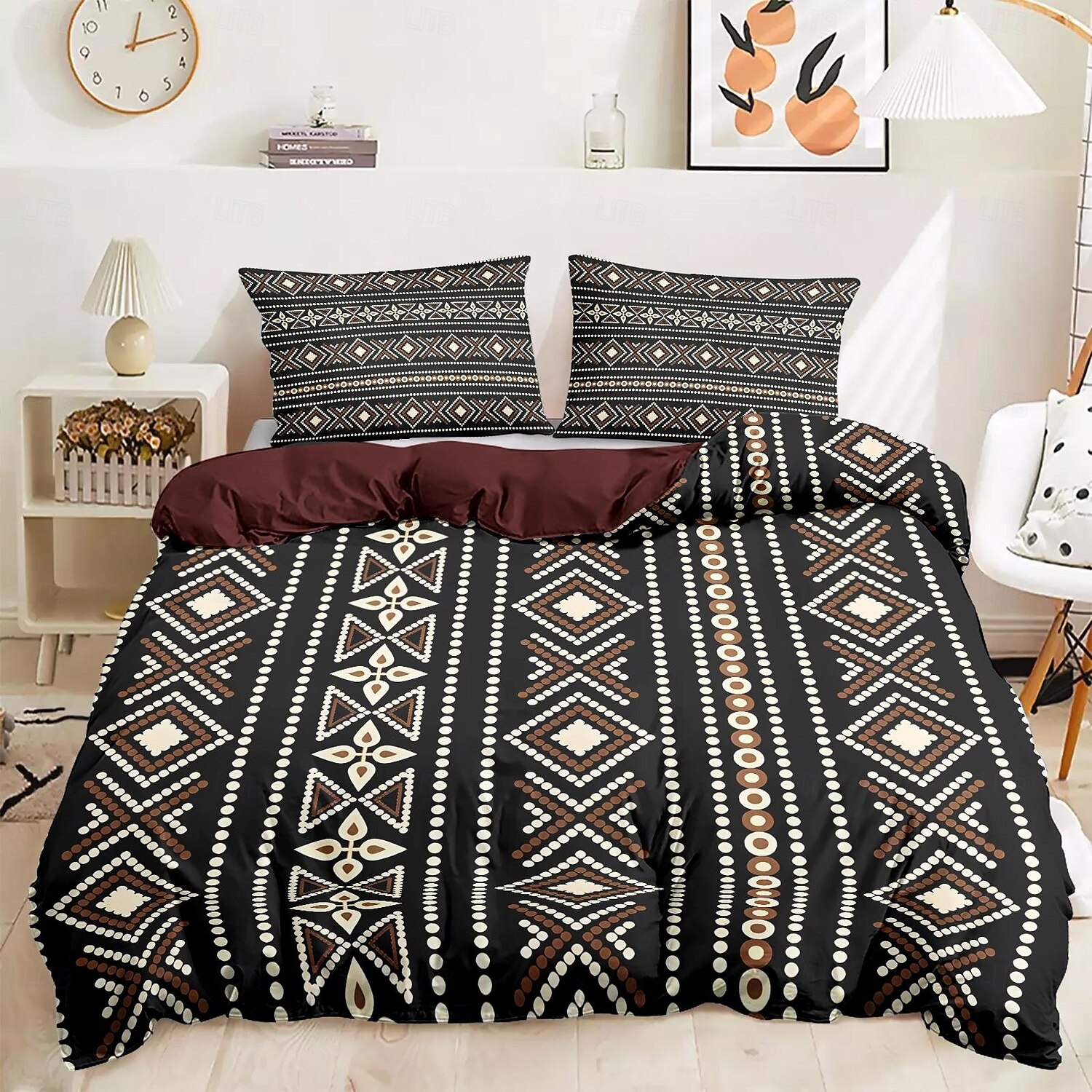 Capa de Edredom Étnica Vintage Conjunto Completo de Cama Cobre Leito de Edredom Macio e Leve com 2 Capa de Travesseiro para Verão Primavera de 2025 por $60.99 –P5