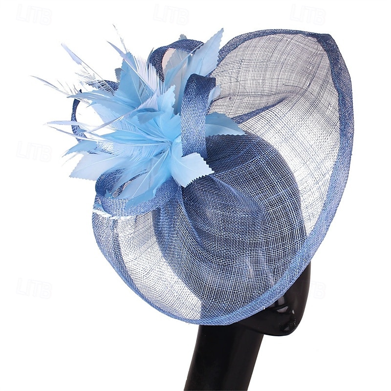Kopfstück Leinenoptik Federn Hochzeit Abendgesellschaft Elegant Hochzeit Mit Feder Kopfschmuck Kopfbedeckung 2025 - $27.99 –P6