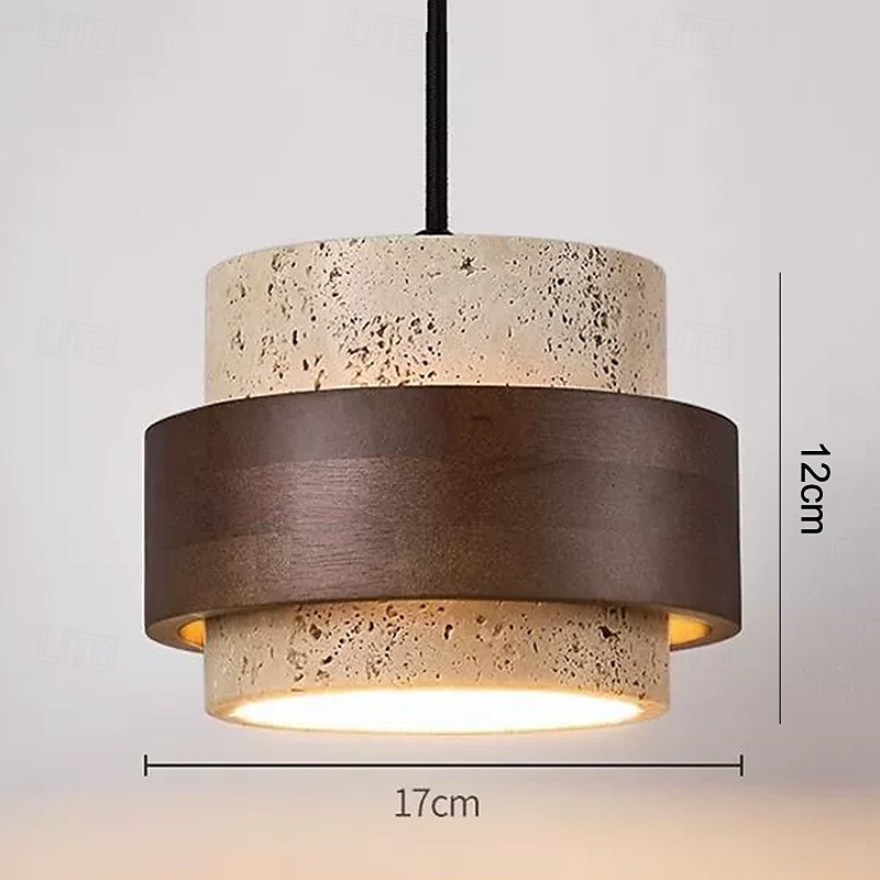 17 cm Design de Lanterne Suspendue Formes Géométriques Suspension Pierre Style Artistique Style Formel Le style rétro ancien Rustique 110-120V 220-240V de 2025 ? $173.99 –P5