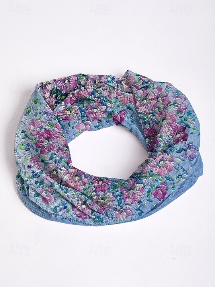 gorro leve e respirável para mulheres – boné folgado com estampa floral, chapéu elástico macio, pode ser usado como polaina de pescoço para uso casual, ao ar livre e quimio de 2025 por $11.99 –P7