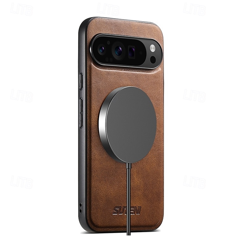 Phone Case For Google Pixel 9 Pro Pixel 9 Pro XL Pixel 8 Pro Pixel 8 Pixel 9 Pixel 7 Pixel 7 Pro Pixel 6 Pixel 6 Pro Back Cover with Stand Holder Magnetic Support Wireless Charging Retro TPU PU 2025 - $25.99 –P6