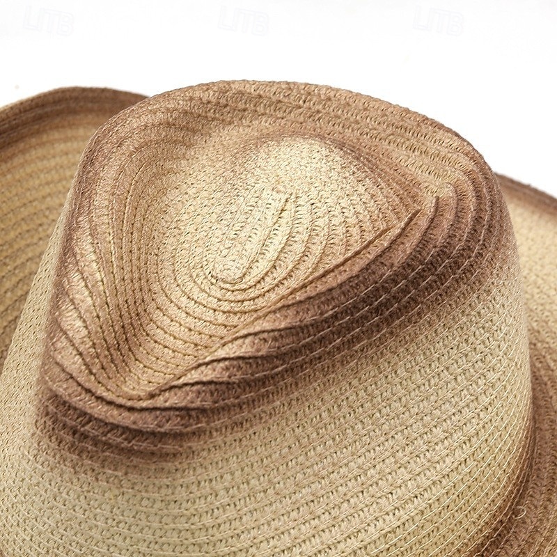 Męskie Kapelusz Kowbojski kapelusz Kapelusz Fedora Trilby Czarny Czerwony Lina słomiana Styl vintage Moda 18 wiek Codzienny Impreza tematyczna Jednolity/zwykły kolor Filtr przeciwsłoneczny Cosplay 2026 - $24.99 –P10