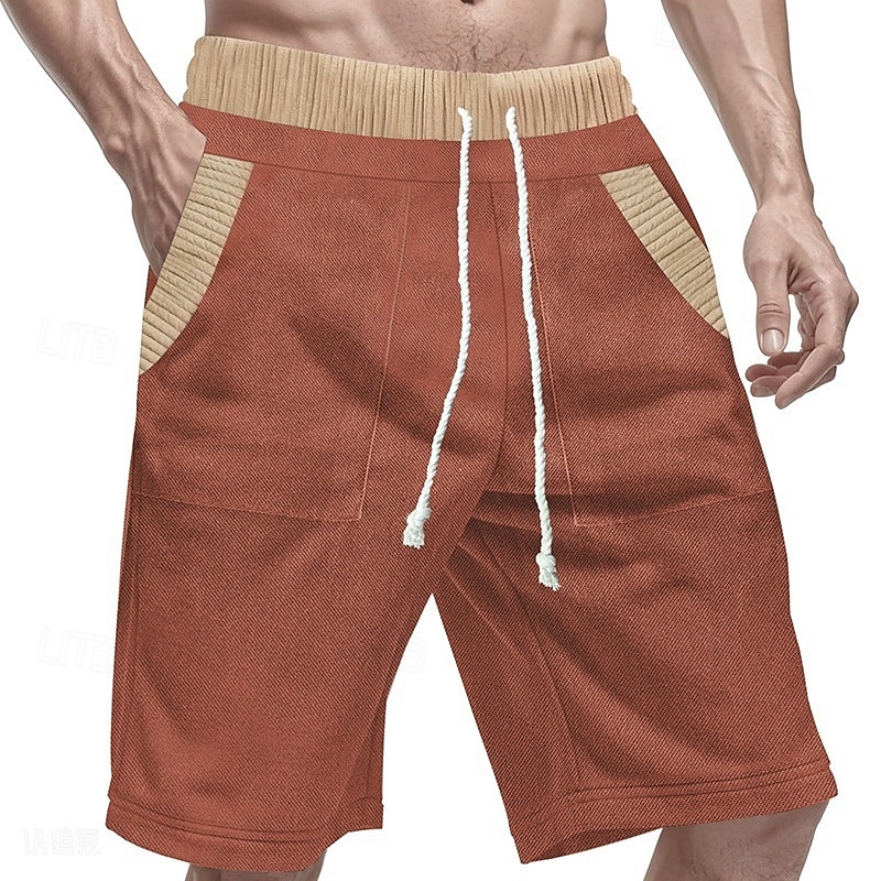Herr Atletiska shorts Svett shorts Shorts Sommarshorts Ficka Snörning Elastisk midja Färgblock Komfort Andningsfunktion Kort Utomhus Sport Klassisk Ledigt Svart Blå 2025 - $20.99 –P4