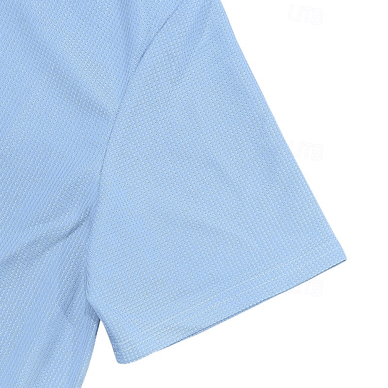 Per uomo Polo Polo con zip a un quarto All'aperto Abbigliamento quotidiano Bavero Manica Corta Moda Hawaiano Semplice 2 Pezzi Estate Vestibilità regolare Nero Bianco Blu marino Blu reale Verde Cachi del 2026 a $28.99 –P8