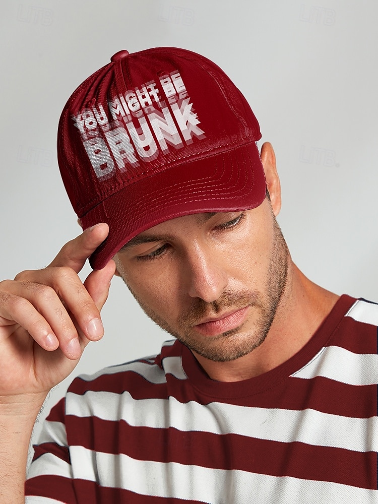 morsom full baseballcaps – justerbar unisex-festlue, uformell snapback for menn og kvinner, nytt drikketilbehør for festivaler, barer og kvelder 2025 - $14.99 –P2