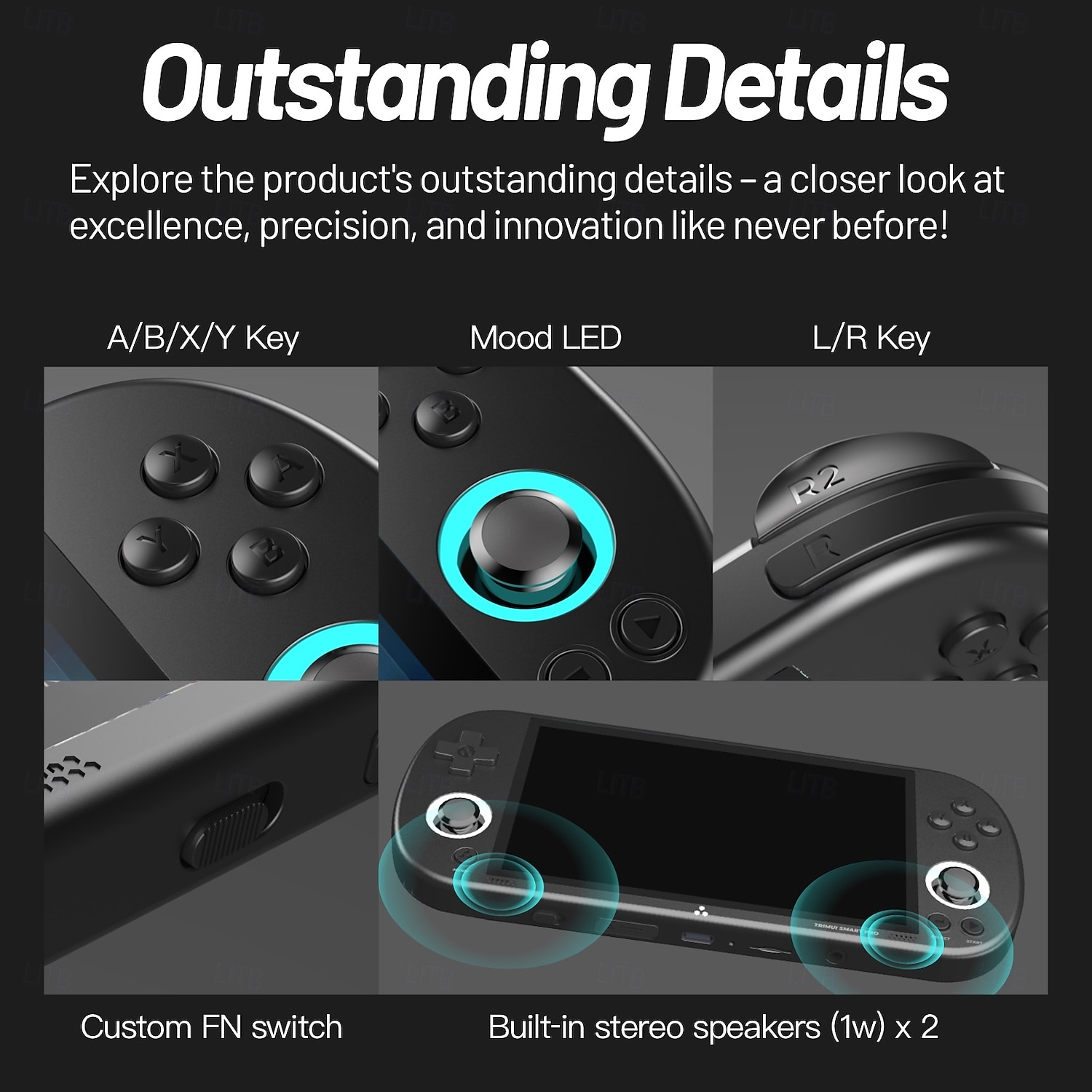 Trimui Smart Pro Handheld Game Console 4.96''IPS Screen Linux System Joystick RGB Lighting Smartpro Retro Video Game Player Gift 2025 - $207.99 –P5