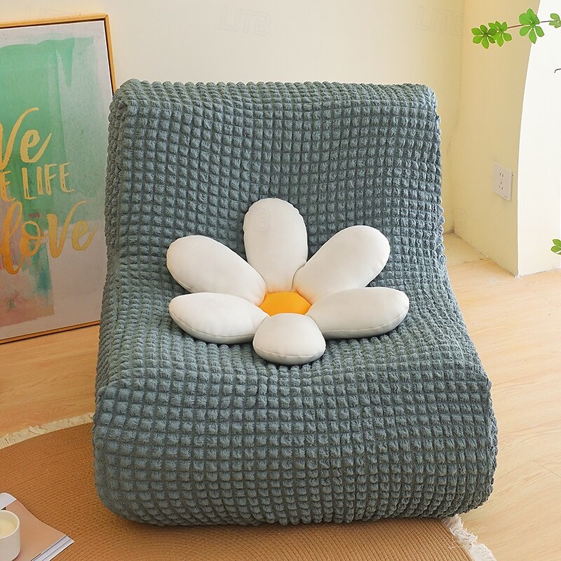 1pc capa elástica para sofá de chão sem braços capa para sofá preguiçoso relax seersucker capa elástica para sofá único capa de almofada para sala de estar casa de 2025 por $36.99 –P4