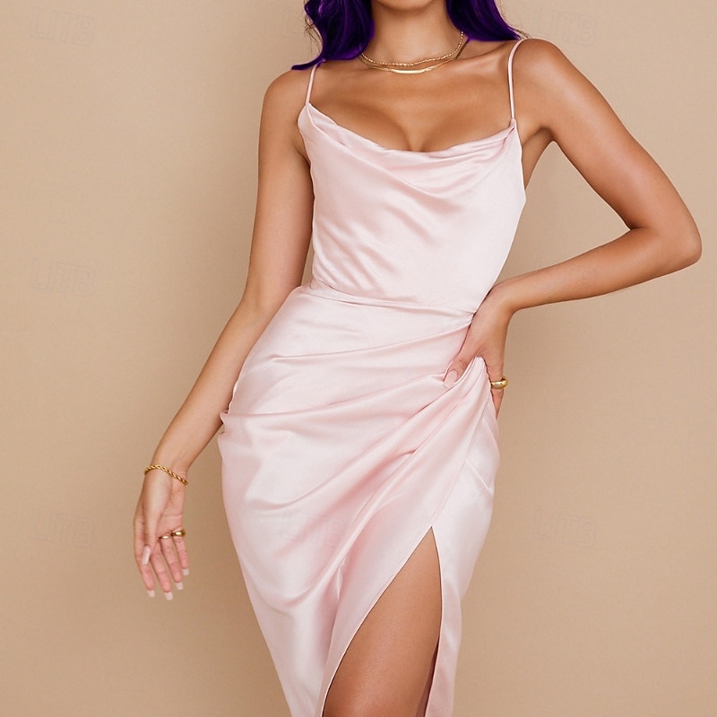 Per donna Mini Abito Abito Bianco Abito da laurea Abito Sottoveste Moda Moderno Compleanno Laurea Data Vestibilità regolare Semplice Senza Maniche Spalline sottili Rosa chiaro Nero Bianco Rosa Estate del 2025 a $29.99 –P1
