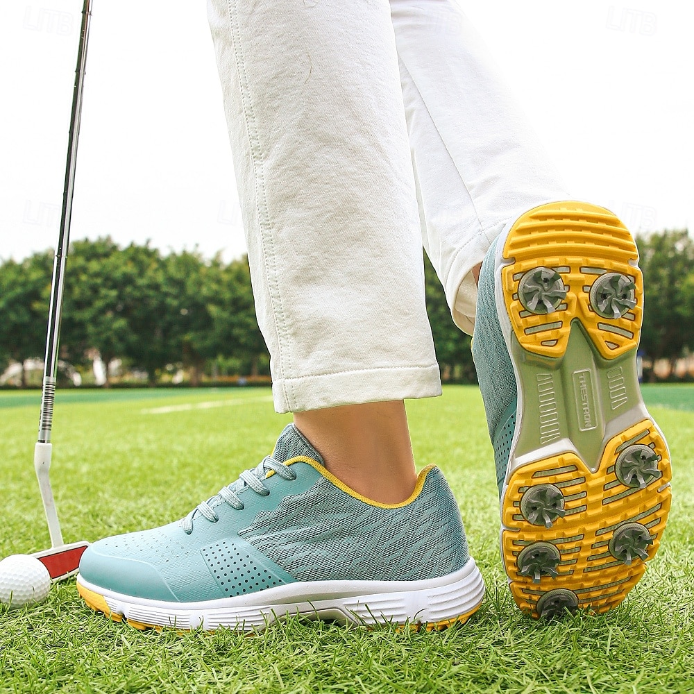 Férfi Tornacipők Golfcipő Mikroszálas Vízálló Kényelmes Csúszásmentes Fűzős Fekete / fehér Sárga Kék 2025 - $69.99 –P2