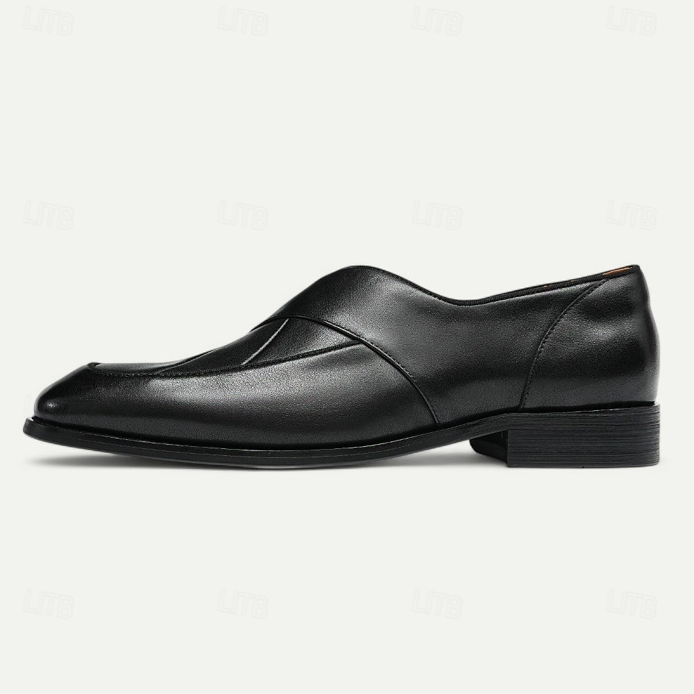 mocassins masculinos de couro feitos à mão - sapatos sociais slip-on cinza com tiras cruzadas para kentucky derby, negócios e eventos formais de 2026 por $109.99 –P8