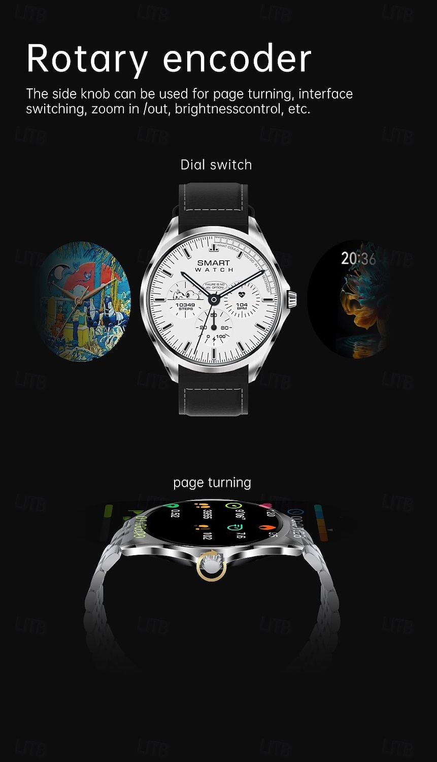 696 TN88 Orologio intelligente 1.43 pollice Intelligente Bracciale Bluetooth Pedometro Avviso di chiamata Monitoraggio del sonno Compatibile con Android iOS Da donna Da uomo Chiamate in vivavoce del 2025 a $65.99 –P7