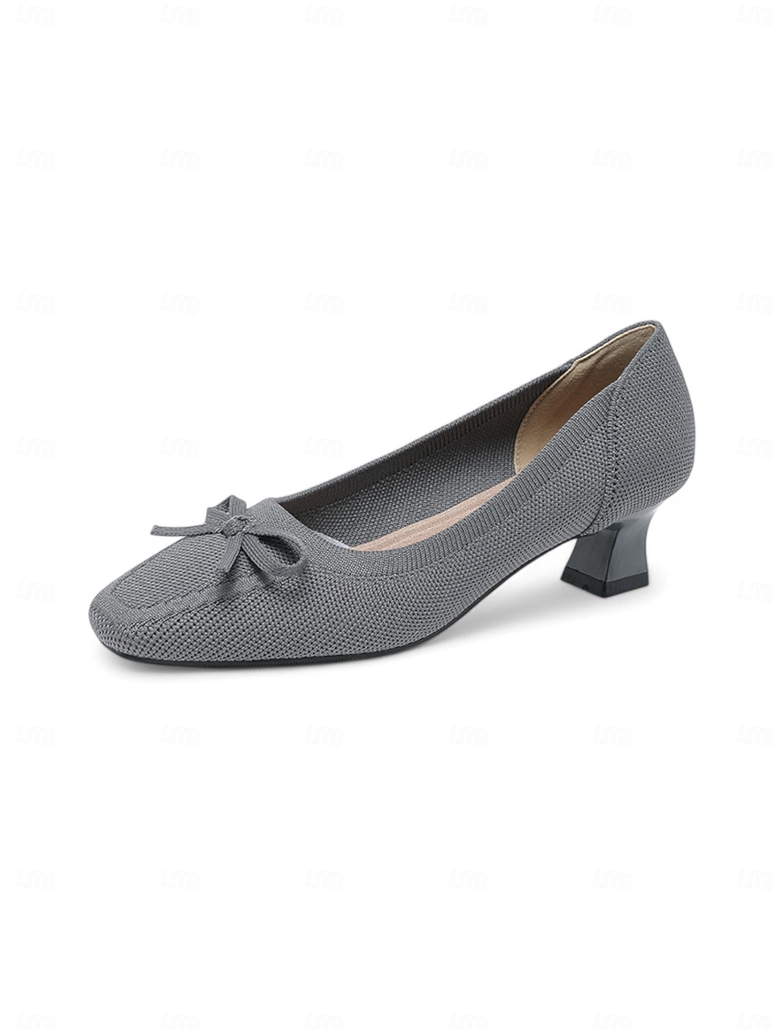 Women's Flyknit Low Heel Bowknot Pumps – Breathable Lightweight Comfort Shoes for Office, Work and Casual Wear 2025 - $32.99 –P3