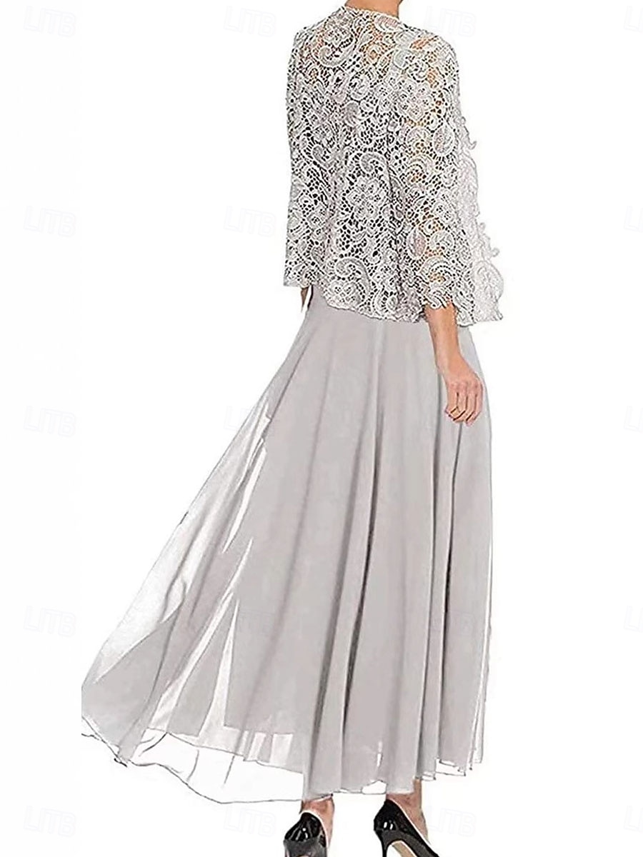 Abito da sera Abito da cerimonia per signora Elegante Festa Semplice Squadrata Lungo Poliestere Manica lunga con Tinta unita 2025 del 2025 a $99.99 -P4