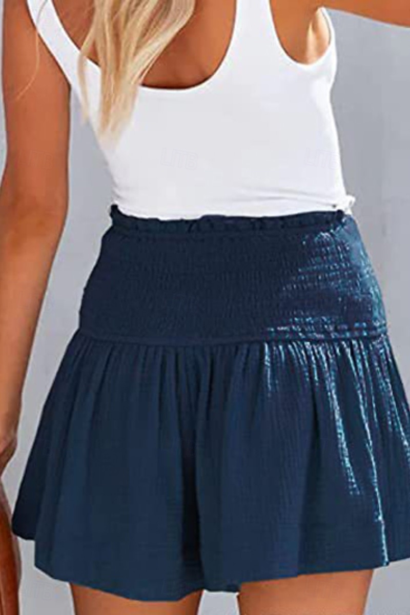 Pentru femei Pantaloni scurți inspirați din in Pantaloni Scurți Pantaloni Șic Stradă Casual Scurt Natural Simplu Talie elastică Confortabil Exterior Comfortabil Stradă Purtare Zilnică Migdală Gri 2025 - $16.99 –P8