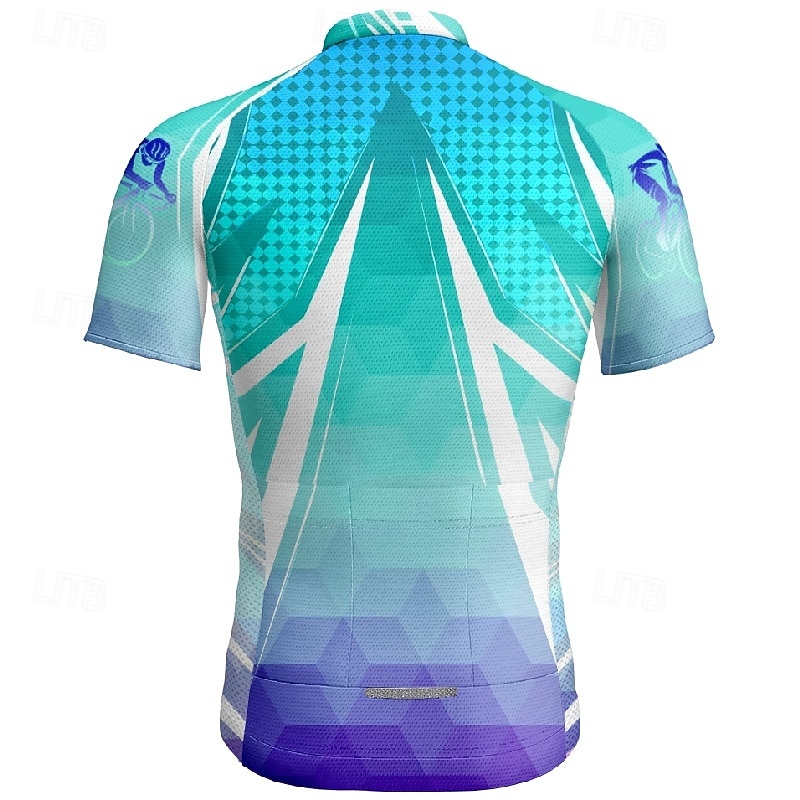 Herr Cykeltröja Kortärmad Cykel T-shirt Tröja med 3 bakfickor Bergscykling Andningsfunktion Snabb tork Anatomisk design Uppsugande Mörk Marin Blå Himmelsblå sporter Kläder 2025 - $20.99 -P10