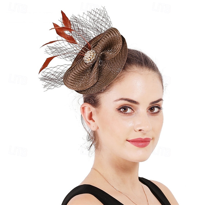 Helm Veren Bruiloft Avond Feest Elegant Bruiloft Met Veer Helm Hoofddeksels 2025 - $30.99 –P1