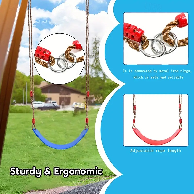 Adjustable Soft Swing Rope for Garden Outdoor Recreation and Fitness with EVA Soft Board Swing Chair 2025 - $51.99 –P8