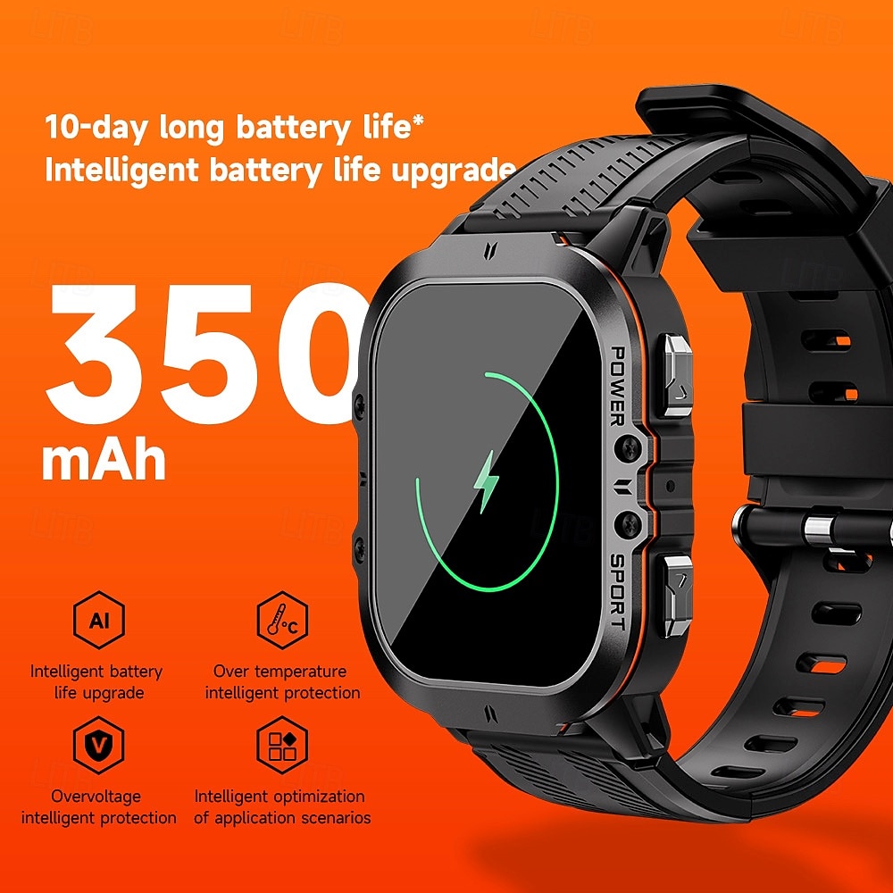 696 Smart Watch Fitness Tracker EKG PPG Bluetooth Samtalspåminnare Android iOS IP67 44mm 1.96 2025 - $64.99 –P5