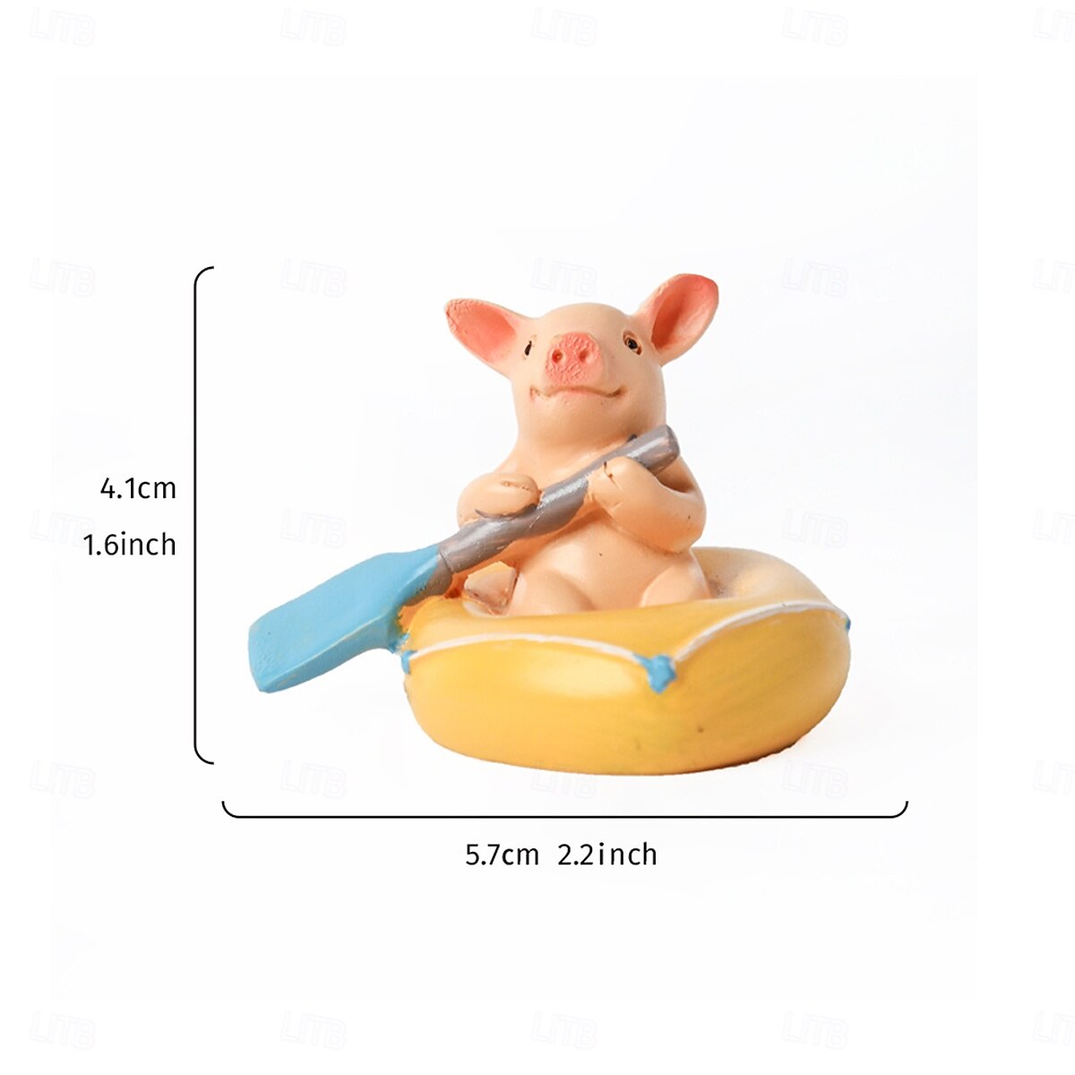 statua animale in miniatura a forma di maiale, decorazione da giardino in resina impermeabile dipinta a mano, piccola statuetta di maiale per casa, cortile, patio, bonsai, ornamento animale in del 2025 a $7.49 –P4