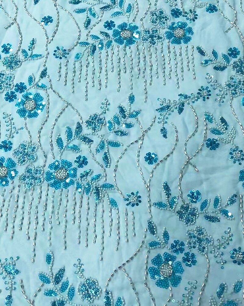 Zweiteilig A-Linie Brautmutterkleid Elegant Minimalistisch Glanz & Glamour Rundhalsausschnitt Knielang Chiffon Spitze Halbarm Mit Schal Jackenkleider mit Perlenstickerei Rüschen Applikationen 2025 2025 - $149.99 –P2