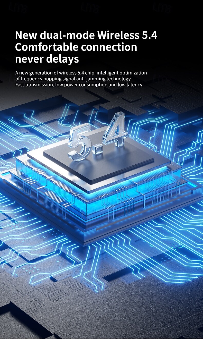 3-в-1 беспроводные наушники BT V5.4 с реальным переводом музыка перевод на 144 языка сенсорные наушники ИИ переводные наушники подарок на День святого Валентина 2026 - $18.99 –P11
