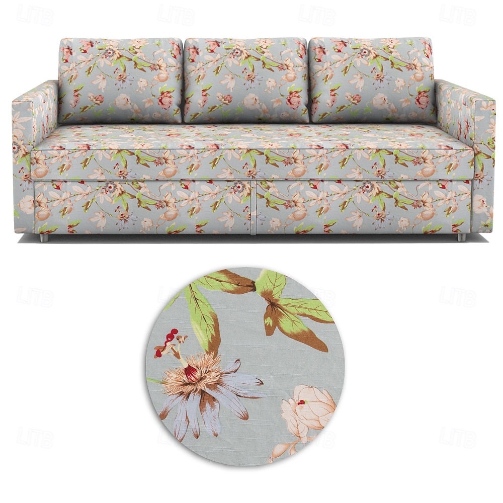floral sovesofa trekk futon trekk ensfarget vattert slipcovers frihetcover litb prime trekk 2025 - $205.49 -P7