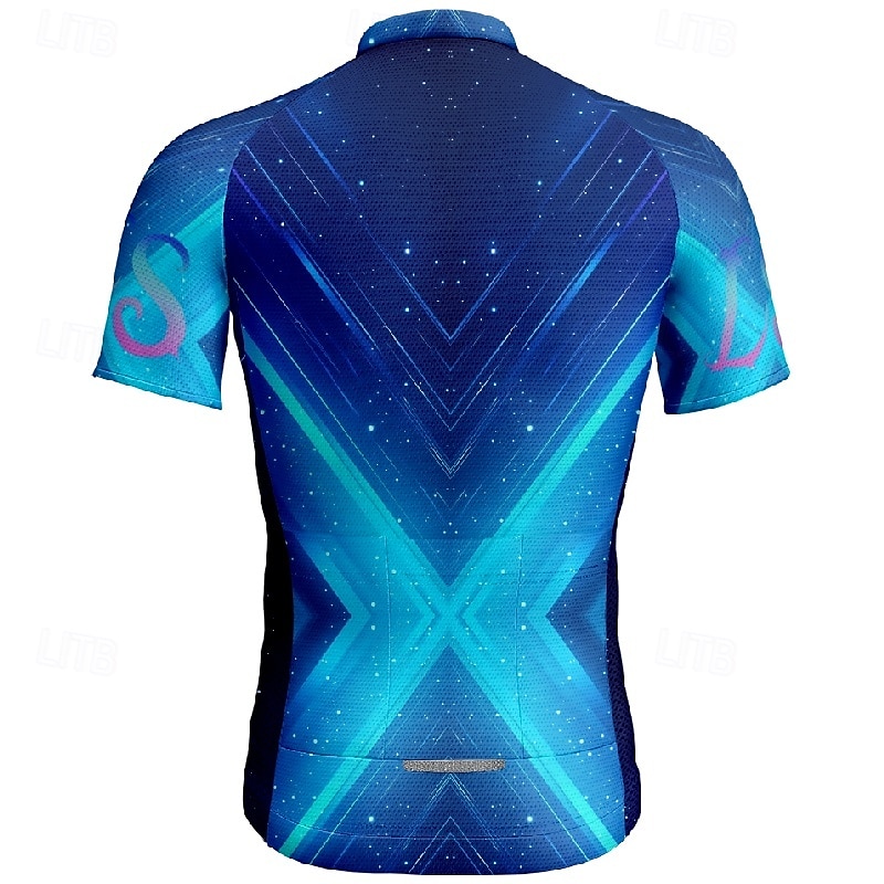 Homme Maillot de cyclisme Manche Courte Cyclisme T-shirt Maillot avec 3 poches arrière VTT Vélo tout terrain Respirant Séchage Rapide Design Anatomique Évacuation de l'Humidité Pourpre foncé Bleu de 2025 ? $20.79 –P10