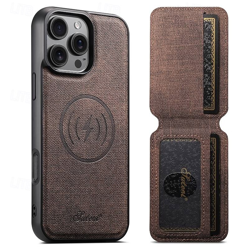 teléfono Funda Para iPhone 16 Pro Max Plus iPhone 15 Pro Max Plus iPhone 14 13 12 Pro Max Plus Funda Trasera con Soporte Desmontable Magnética Retro TPU Cuero de PU 2025 - GBP £17 –P6