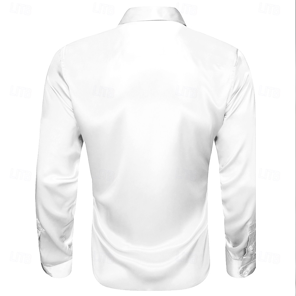 Kentucky Derby Men's Rose Floral Print Satin Shirt Dress Shirt Button Up Shirt Long Sleeve Fashion Casual Wedding Vacation Evening Party Summer Spring Turndown Collared Shirts 3D Print Funny Kentucky 2025 - $27.99 –P5