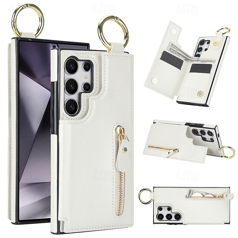 telefono Custodia Per Samsung Galaxy S24 Ultra Plus S24 FE S23 S22 S21 S20 Ultra Plus FE A55 A35 A25 A15 5G A14 A54 A73 A53 A12 A13 Per retro Con supporto A calamita Cerniera Retrò TPU pelle sintetica del 2025 a $24.99 –P1