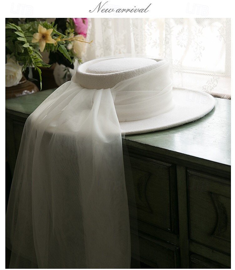 Chapéus Lã Formal Aniversário Vintage Com Tule Capacete Chapéu de 2025 por $41.99 –P1