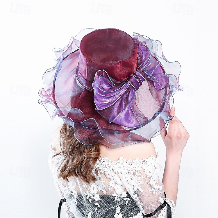Kopfstück Organza Hochzeit Abendgesellschaft Elegant Hochzeit Mit Tüll Kopfschmuck Kopfbedeckung 2025 - $27.99 –P3