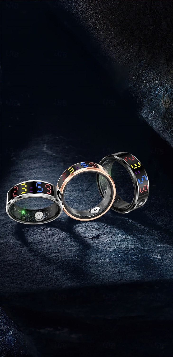 R12 Smart Ring Men Women LED Display Screen Gift Ring Heart Rate Blood Oxygen Monitor Multi Sport Modes 2025 - $59.99 –P12