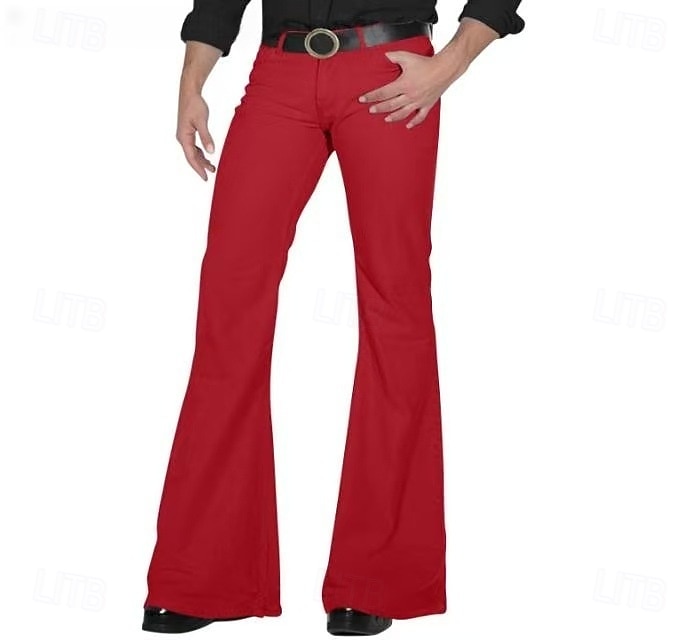 Retro / vintage Anii 1960 Hippie Pantaloni Pantaloni cu fund clopot Hippie Bărbați Halloween Carnaval Mascaradă Petrecere și seară festival de muzică Parada Mândriei Adulți Pantaloni Toate Sezoanele 2025 - $24.99 –P7