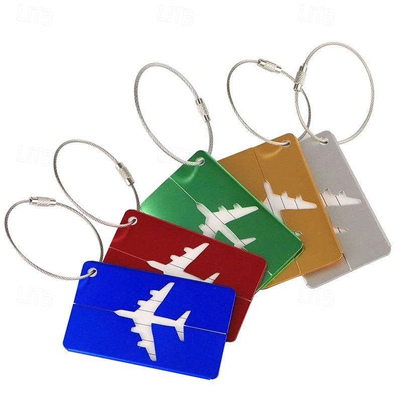 30 stuks metalen bagagelabels – reistaslabels in de vorm van een vliegtuig, zakelijk geschenk, kofferlabels voor ingecheckte bagage 2025 - $6.99 –P1