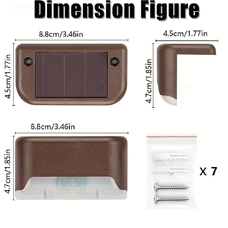 5 шт. наружный солнечный светильник для террасы, балкона, двора, ступеней, садовой дорожки, ограждения, освещение для свадьбы, фестиваля, вечеринки, кемпинга, теплый белый цветной свет 2026 - $13.49 –P3