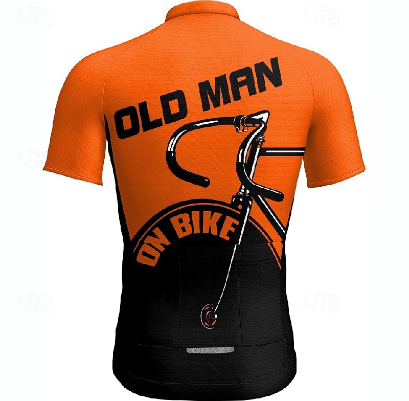 Voor heren Wielrenshirt Korte mouw Fietsen T-shirt Shirt met 3 achterzakken Bergracen Ademend Sneldrogend Anatomisch ontwerp Lampenkatoen Geel Rood Blauw Sport Kleding 2025 - $24.99 –P9