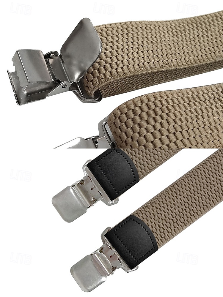 Herren Hosenträger mit Gummiband und Metallclip, verstellbar – klassisch und vielseitig, geeignet für modebewusste Business- und semi-formelle Anlässe 2025 - $14.99 –P4
