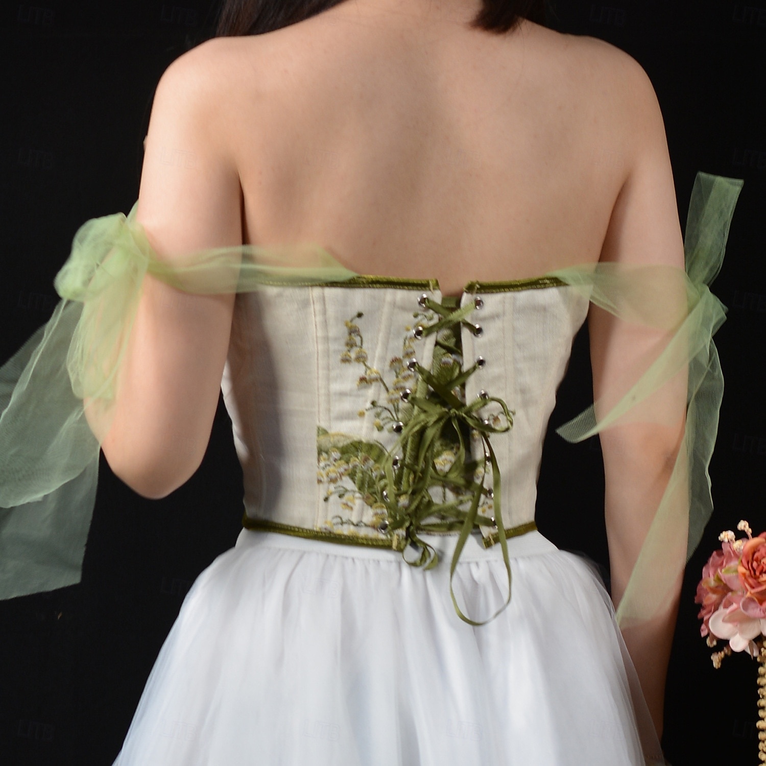 Retró Középkori Reneszánsz Fűző Prsluk Bustier Hímzett Női Kelta Fantasy Mindszentek napja Farsang Álarcos mulatság Parti Alkalmi / Napi LARP Felnőttek Fűző 2025 - $92.99 –P5