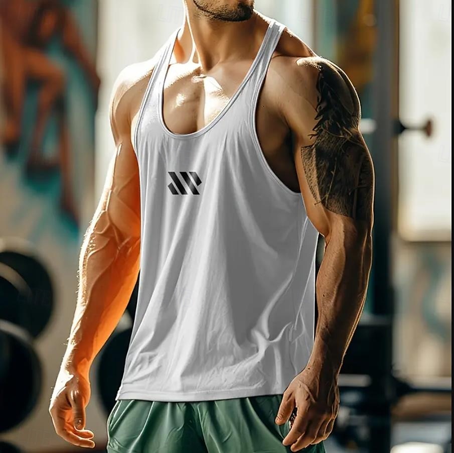 Bărbați Bluză Vestă Cămașă fără mâneci Tricou Gym Muscle Fără manșon În U Vară Simplu Modă Clasic Comfortabil Casual Sport Concediu Negru Alb Galben Top tricou pentru bărbați 2025 - AU $18.89 –P6