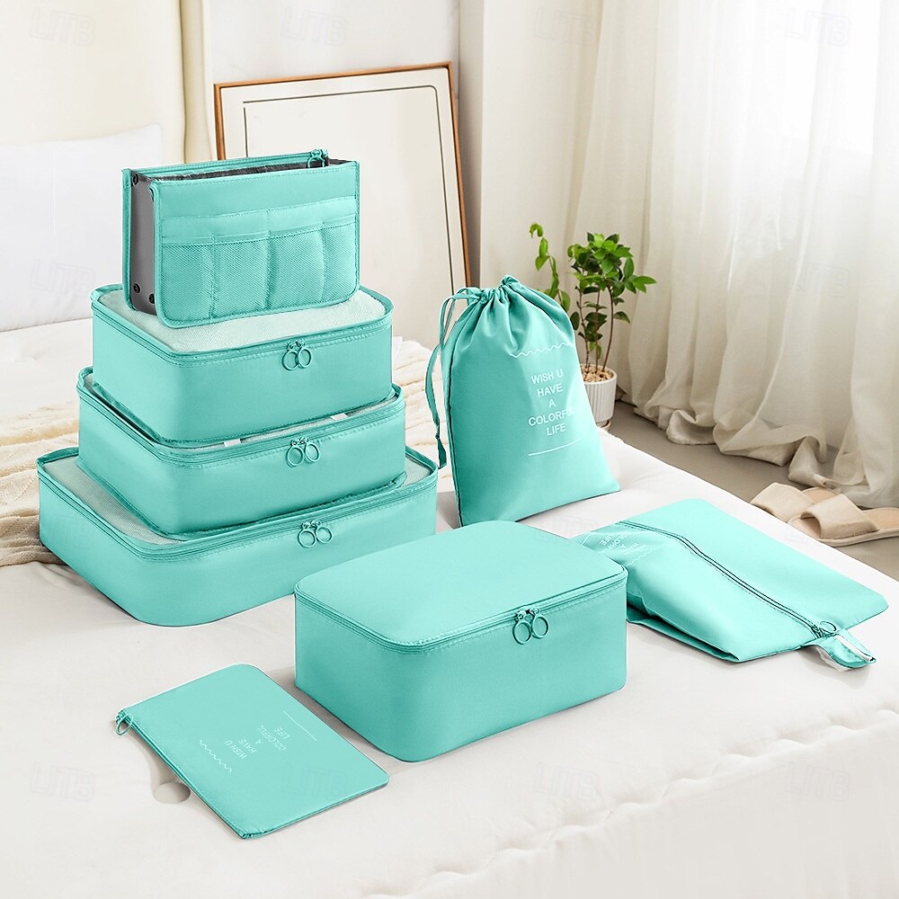 compressie packing cubes voor het opbergen van reisbagage en rugzakorganizers ruimtebespaarders, digitale, toiletartikelen en make-up organizers, kleding, schoenen, reistassensets 2025 - $13.99 –P6