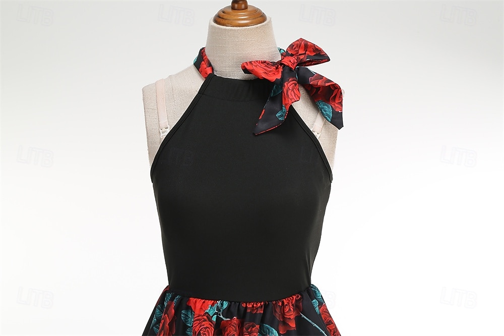 Retró 1950-es Rockabilly Ruhák Swing ruha Virágos Női Farsang Álarcos mulatság Hétköznapi viselet Felnőttek Ruha Hazatérő ruhák 2025 - $21.99 –P5