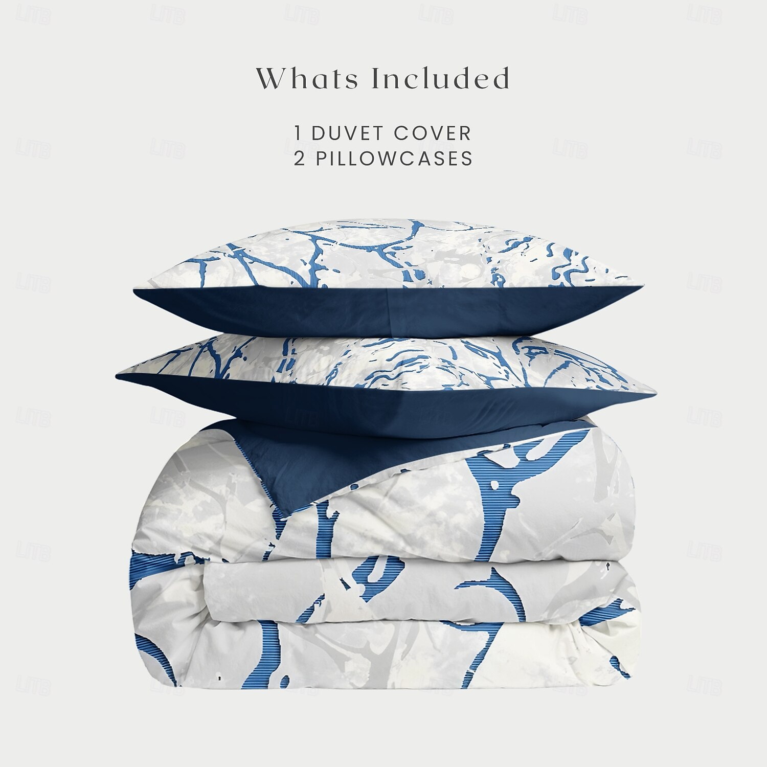 Capa de Edredom de Impressão de Mármore Tamanho Queen Conjunto de Roupa de Cama Conjunto de Capa de Colcha Cobertura de Edredom Macia Leve com 2 Fronhas para Verão Primavera de 2025 por $60.99 –P2